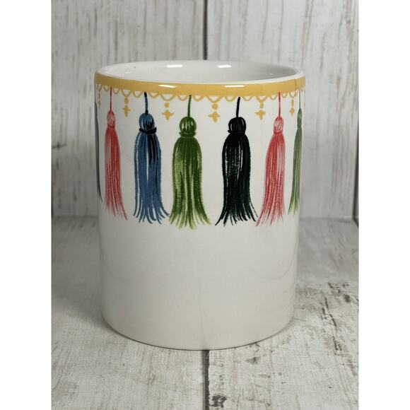 Magenta Other - Pencil Holder Vanity Organizer Stuff Floral Tassels Cup Magenta Angela Staehling